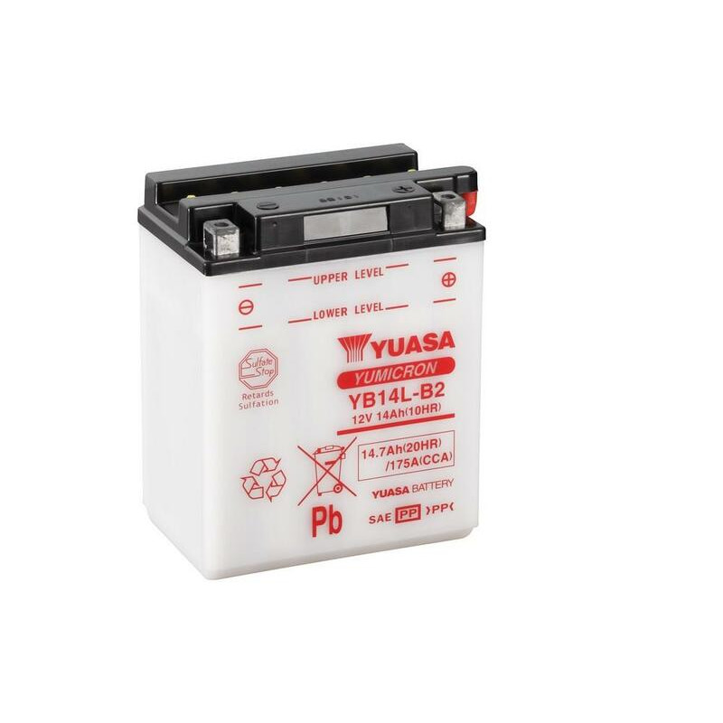 YUASA Blei/Säure Batterie ohne Säurepack für KAWASAKI KLR 650, APRILIA PEGASO 600, GILERA RC 600 und CAGIVA W12 350 1979-2013