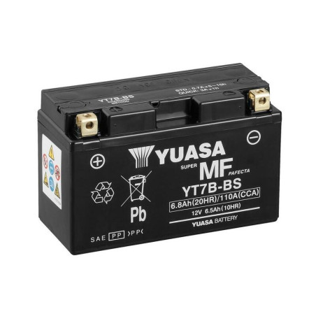 Batterie YUASA sans entretien avec pack acide pour SUZUKI DRZ 400, CAN-AM DS 450, YAMAHA TTR 250 et RIEJU TANGO 125