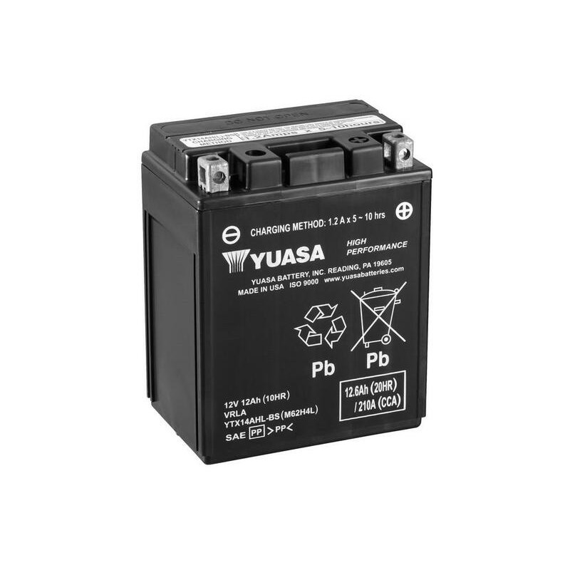 YUASA Wartungsfreie Batterie mit Säurepack für APRILIA PEGASO 600, KAWASAKI KLR 650, GILERA RC 600 und CAGIVA W12 350 1979-2013