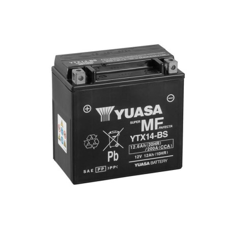 Batería YUASA Combipack (con electrolito) para HONDA, KAWASAKI, SUZUKI y HUSQVARNA de 1979 a 2025