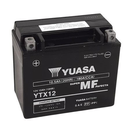 Batería YUASA para SUZUKI DL 650 V-STROM ABS, HONDA TRX 250 TE FOURTRAX RECON ES 4WD, POLARIS PHOENIX 200 y KAWASAKI KLE 500