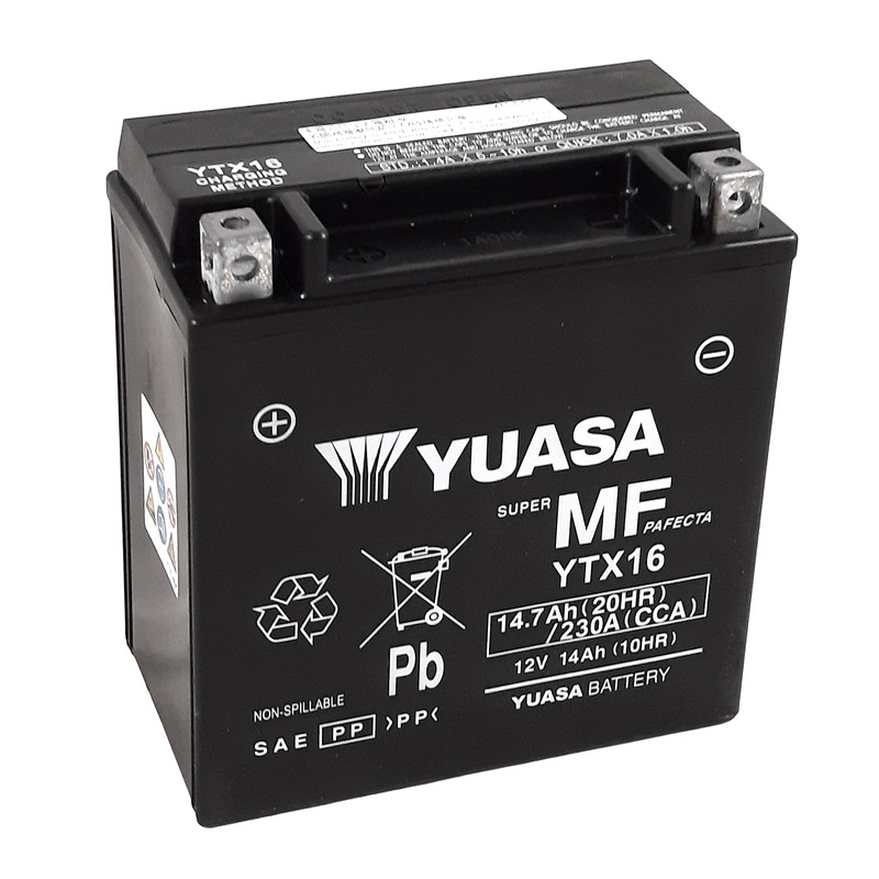 Batterie YUASA W/C sans entretien activée usine - FA pour SUZUKI LT-A 500 VINSON AUTOMATIC 4WD, LT-F 500 QUADRUNNER 4WD