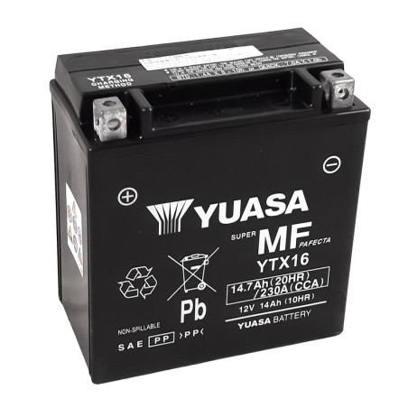 Batería YUASA W/C activada de fábrica sin mantenimiento - (FA) para SUZUKI LT-A 500 VINSON AUTOMATIC 4WD de 2000 a 2008