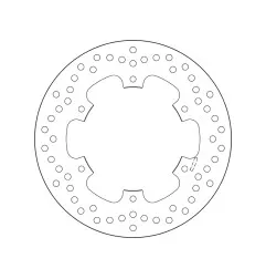 Disco de freno BREMBO Serie Oro redondo fijo para YAMAHA DT 125, TDR 125, TTR 250, YZ 125, YZ 250 y TM RACING GS 125, MC 125