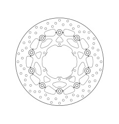 Disco de freno BREMBO Serie Oro redondo flotante para APRILIA CUBE 650, PEGASO 600, PEGASO 650, PEGASO 650 IE, PEGASO 650 TRAIL