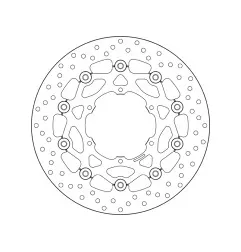 Disque de frein BREMBO Serie Oro rond flottant pour APRILIA CUBE 650, PEGASO 600, PEGASO 650, PEGASO 650 IE, PEGASO 650 TRAIL