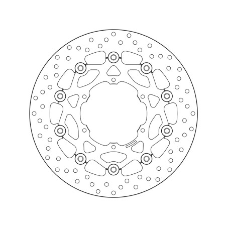 Disque de frein BREMBO Serie Oro rond flottant pour APRILIA CUBE 650, PEGASO 600, PEGASO 650, PEGASO 650 IE, PEGASO 650 TRAIL