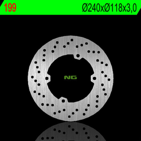 Disque de frein NG BRAKES rond fixe pour HONDA CR 125 de 1990