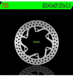 Disque de frein NG BRAKES rond fixe pour HUSQVARNA CR 125, CR 250, WR 125, WR 250 de 1980 à 1993