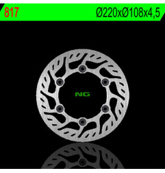 Disque de frein NG BRAKES rond fixe pour GAS GAS WILD HP 300, WILD HP 450 de 2003 - 817