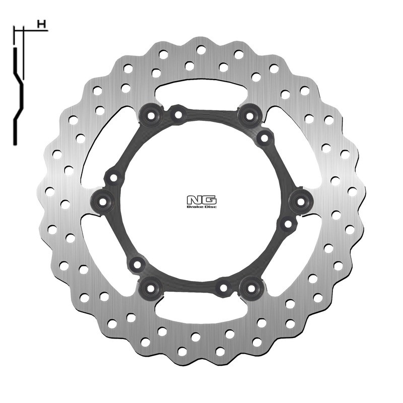 Disco de freno NG BRAKES ondulado flotante para KTM SX 125, SX 250, HUSQVARNA FE 250, FE 450 y GAS GAS EX 250, EX 300