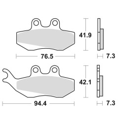 BRAKING Bremsbeläge für BETA RR 50, RR 50 ENDURO RACE, DERBI SENDA 125, SENDA 125 BAJA R 4T und SHERCO SE 50, SM 50 2003-2026