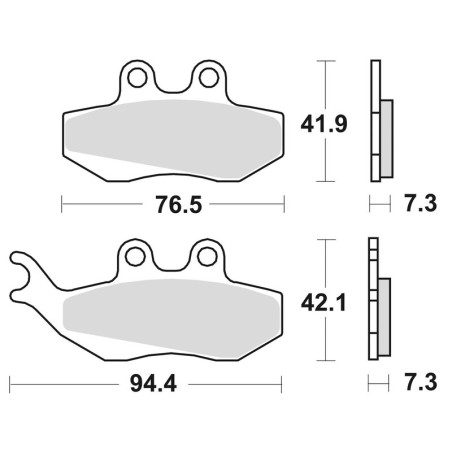 BRAKING Street/Scooter/Off-Road/ATV Semi-Metallic Brake pads for BETA RR 50, DERBI SENDA 125 and SHERCO SE 50 2003-2026