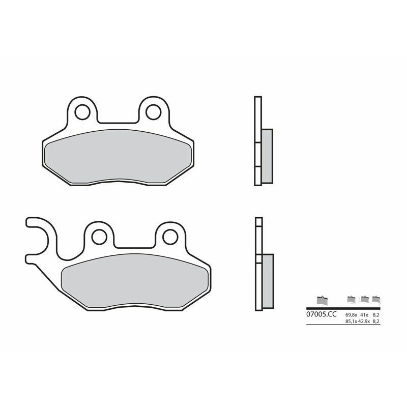Pastillas de freno orgánicas BREMBO para KYMCO MAXXER 450 de 2010 a 2018 Pastillas de freno orgánicas BREMBO para KYMCO MAXXER 450 de 2010 a 2018
