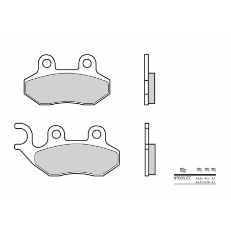 Pastillas de freno BREMBO para KYMCO MAXXER 450 de 2010 a 2018