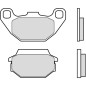 Plaquettes de frein BREMBO Scooter carbone céramique pour KYMCO MAXXER 50, MXU 150, MXU 50 de 2005 à 2017