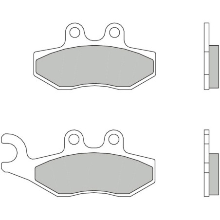 Pastillas de freno orgánicas BREMBO para POLARIS TRAIL BOSS 250, DAELIM VS 125 y APRILIA SXR 50 de 1986 a 2025