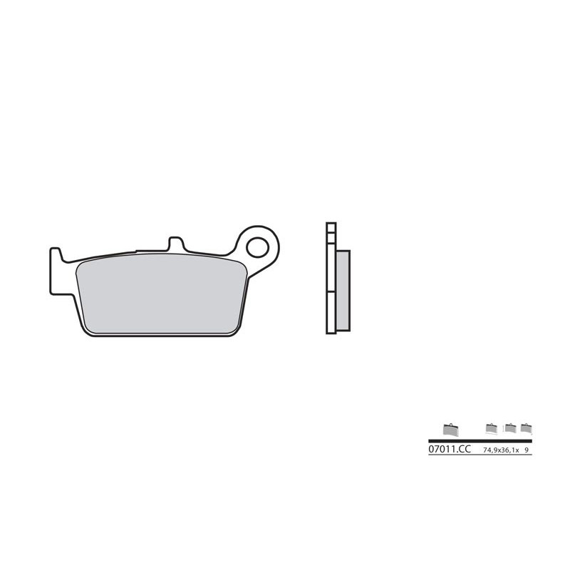 BREMBO Scooter Carbon Ceramic Brake pads - 07011CC for HONDA CRM 50 1992-1996 BREMBO Scooter Carbon Ceramic Brake pads - 07011CC for HONDA CRM 50 1992-1996