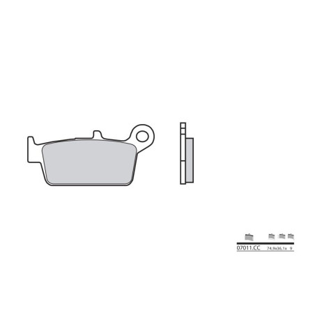 BREMBO brake pads for HONDA CRM 50 1992-1996