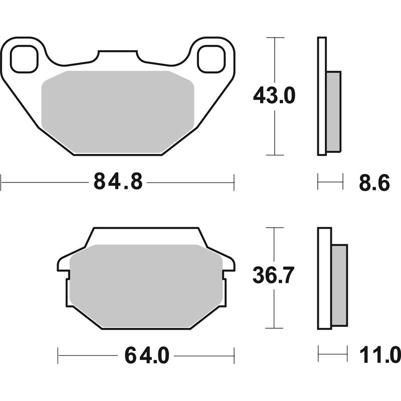 Plaquettes de frein BREMBO Scooter métal fritté pour KYMCO MAXXER 50, MXU 150, MXU 50 de 2005 à 2017