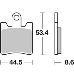 Plaquettes de frein BREMBO Scooter métal fritté pour DAELIM S2 125 de 2009 à 2011