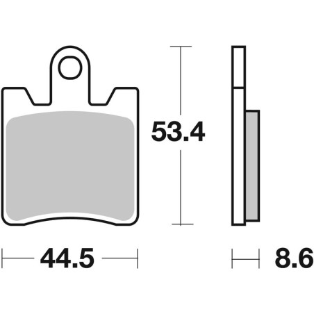 Plaquettes de frein BREMBO Scooter métal fritté pour DAELIM S2 125 de 2009 à 2011