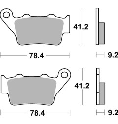 Plaquettes de frein BREMBO Off-Road métal fritté pour HUSABERG FS 650, HUSQVARNA SMR 630 EDDY SEEL et BENELLI BX 449 SUPERMOTARD