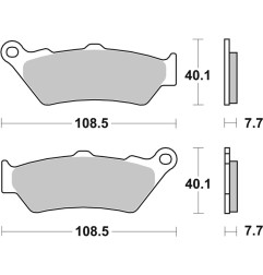 Pastillas de freno BREMBO para KTM ENDURO 690, APRILIA PEGASO 650, CF MOTO MT 650 y TM RACING MX 250 de 1990 - 07BB03SA