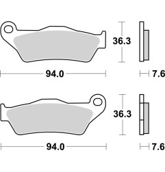 Plaquettes de frein BREMBO route métal fritté pour KTM ADVENTURE 990, CF MOTO CL-X 700 SPORT et HUSQVARNA NORDEN 901