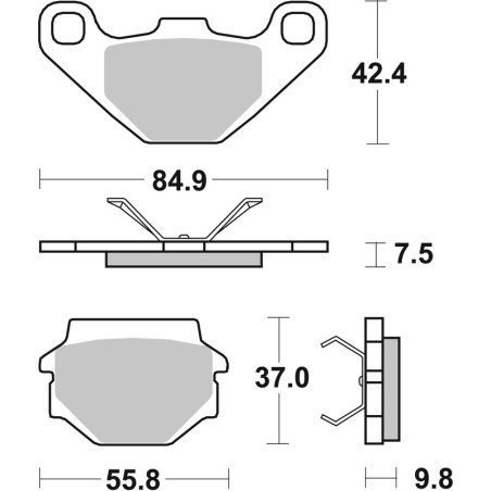 Pastillas de freno orgánicas BREMBO para APRILIA PEGASO 650, HUSQVARNA CR 250, KTM MX 500 y CAGIVA WMX 125 de 1981 a 2020