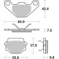 BREMBO Street Carbon Ceramic Brake pads for APRILIA PEGASO 650, HUSQVARNA CR 250, KTM MX 500 and CAGIVA WMX 125 1981-2020 BREMBO Street Carbon Ceramic Brake pads for APRILIA PEGASO 650, HUSQVARNA CR 250, KTM MX 500 and CAGIVA WMX 125 1981-2020