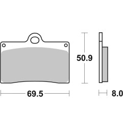 BREMBO brake pads for GAS GAS SM 125, TM RACING SMR 530 F, BETA JONATHAN 350 and HUSQVARNA SMR 570 1997-2014