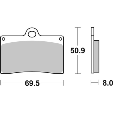 BREMBO brake pads for GAS GAS SM 125, TM RACING SMR 530 F, BETA JONATHAN 350 and HUSQVARNA SMR 570 1997-2014