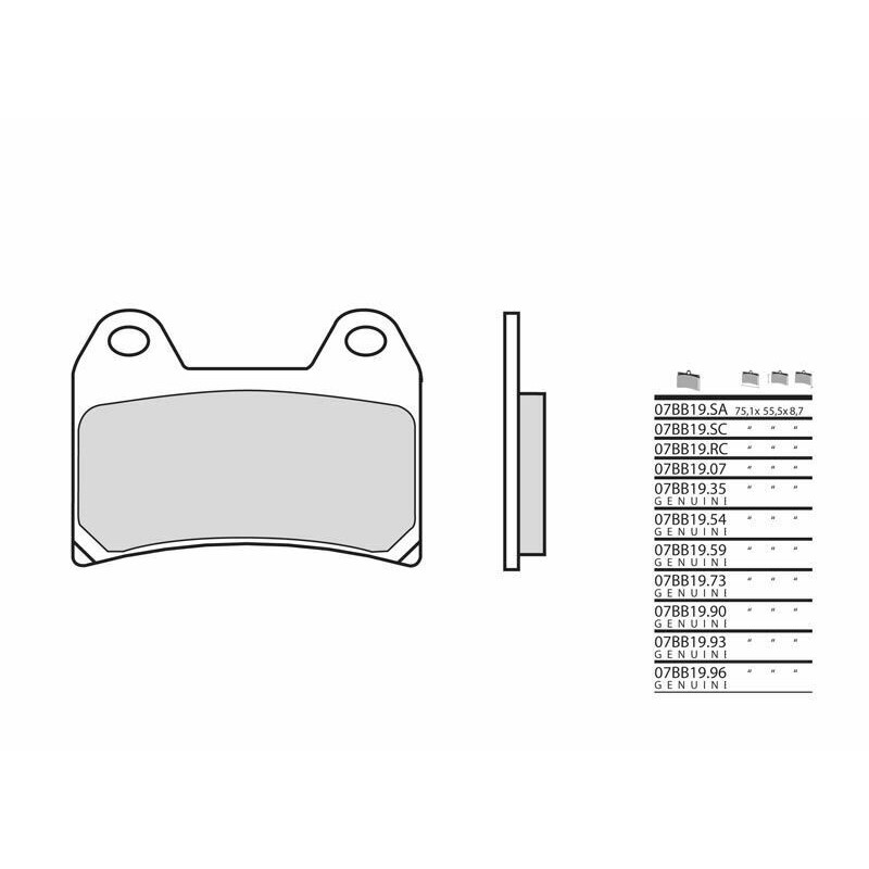 Pastillas de freno sinterizadas BREMBO para YAMAHA XT 660 X de 2004 a 2014