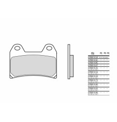 Pastillas de freno BREMBO para APRILIA CAPONORD 1200, DORSODURO 750, PEGASO 650 STRADA y KTM ADVENTURE 1090, ADVENTURE 1090 L