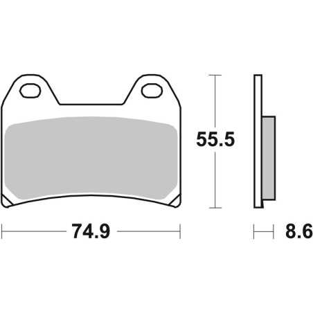Plaquettes de frein BREMBO carbone céramique pour HUSQVARNA TE 610, KTM ADVENTURE 790, CF MOTO MT 800 EXPLORE et YAMAHA XT 660 X