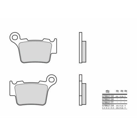 Plaquettes de frein BREMBO carbone céramique pour KTM SX 125, HUSQVARNA FC 250, SHERCO SER 250 et GAS GAS MC 125 de 1998 à 2027