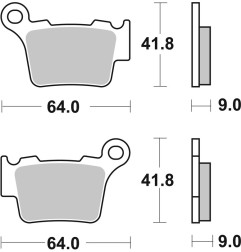 BREMBO Bremsbeläge für KTM SX 125, SX 250, HUSQVARNA FC 250, TC 250, GAS GAS MC 125, MC 65 und SHERCO SEF 300, SEF 450 1995-2027