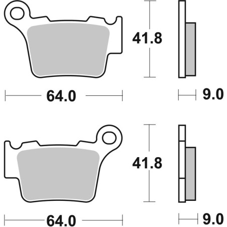 BREMBO Off-Road TT Carbon Ceramic Brake pads for KTM SX 125, HUSQVARNA TC 250, GAS GAS MC 125 and SHERCO SEF 450 1995-2027