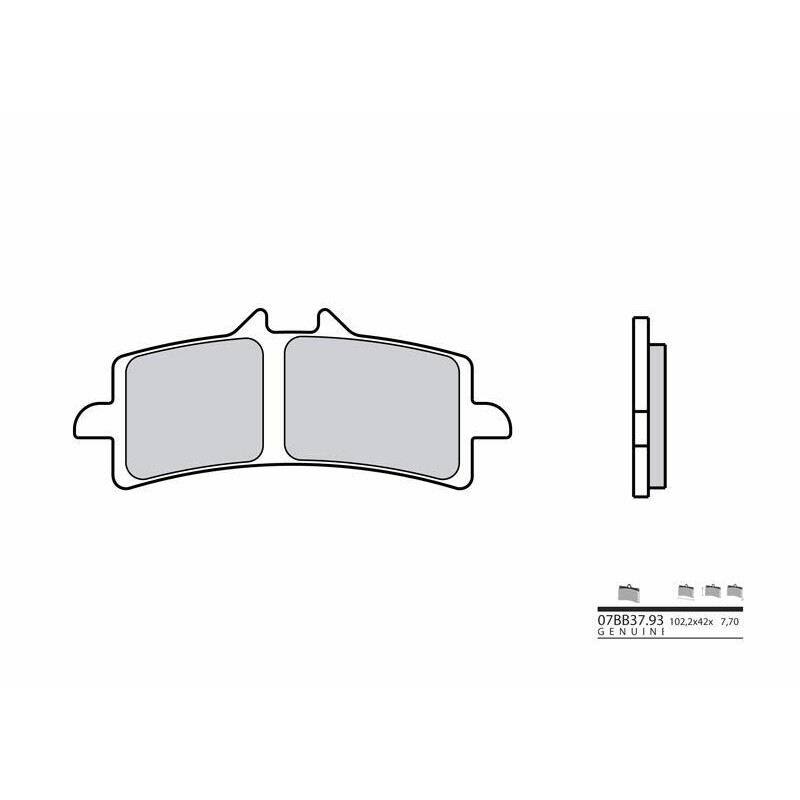 Plaquettes de frein BREMBO métal fritté pour TM RACING SMM 125, SMM 250, SMR 125, SMR 450, SMR 530 de 2018 à 2020 Plaquettes de frein BREMBO métal fritté pour TM RACING SMM 125, SMM 250, SMR 125, SMR 450, SMR 530 de 2018 à 2020