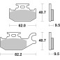 BREMBO Off-Road Sintered Metal Brake pads for CAN-AM DS 250, DS 650 and YAMAHA YFM 400 BIG BEAR PRO 2WD, YFM 450 WOLVERINE 4WD BREMBO Off-Road Sintered Metal Brake pads for CAN-AM DS 250, DS 650 and YAMAHA YFM 400 BIG BEAR PRO 2WD, YFM 450 WOLVERINE 4WD