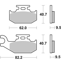 Pastillas de freno BREMBO para CAN-AM OUTLANDER 650, OUTLANDER 650 EFI XT, OUTLANDER 650 XT, OUTLANDER MAX 650 EFI, RENEGADE 500