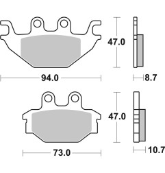 BREMBO Bremsbeläge für KYMCO MXU 550, TGB BLADE 425 SE 4X4, KAWASAKI KVF 300 BRUTE FORCE 2WD und YAMAHA YZF 125 2005-2025