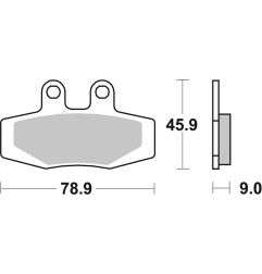 Plaquettes de frein BREMBO route carbone céramique pour KTM EXC 600, GS 125, GS 350, MX 350, MX 600 de 1987 à 1990