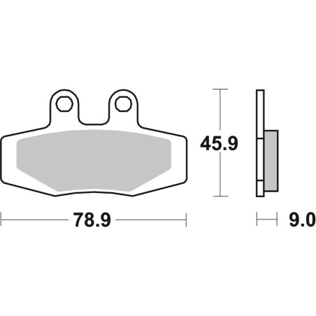 Plaquettes de frein BREMBO route carbone céramique pour KTM EXC 600, GS 125, GS 350, MX 350, MX 600 de 1987 à 1990