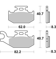 Pastillas de freno BREMBO para YAMAHA YFM 700 RAPTOR 2WD, YXR 450 RHINO 4WD de 2006 a 2018