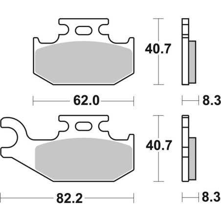 Pastillas de freno BREMBO para YAMAHA YFM 700 RAPTOR 2WD, YXR 450 RHINO 4WD de 2006 a 2018