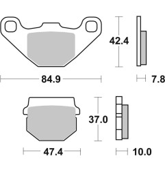 Pastillas de freno BREMBO para KAWASAKI KMX 125, SUZUKI RM 80 y HM CRE 50, CRE 50 BAJA de 1983 a 2005