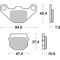 BREMBO Street Carbon Ceramic Brake pads for KAWASAKI KMX 125, SUZUKI RM 80 and HM CRE 50, CRE 50 BAJA 1983-2005