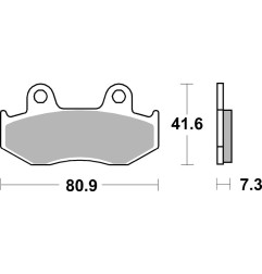 BREMBO brake pads for HONDA TRX 250 R FOURTRAX 2WD, XL 125, XL 250, XL 350, XL 600 1982-1990